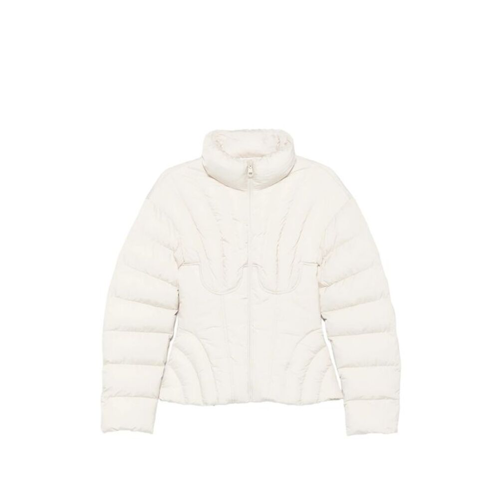 Elisabetta Franchi Neutrals Jackets - Puffer Jackets Women